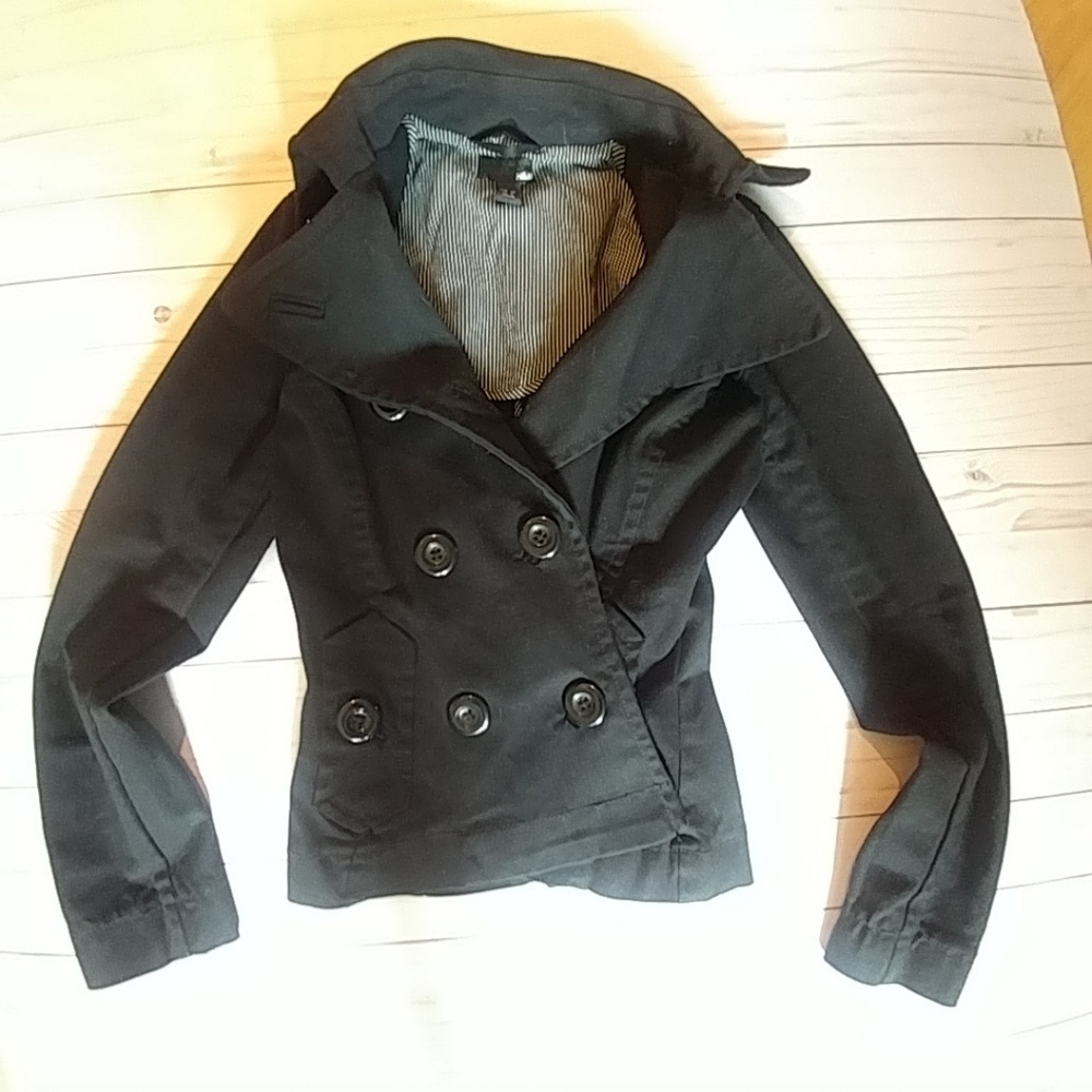 H&M Short jacket-Black-4